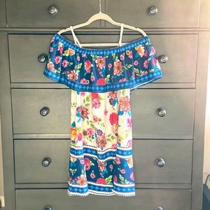 Francesca’s Floral Off Shoulder Dress